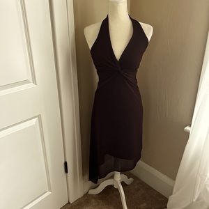 COPY - Sexy, chocolate brown halter dress by Cache’.